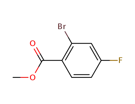 Molecular Structure of 653-92-9 (METHYL 2-BROMO-4-FLUOROBENZOATE)