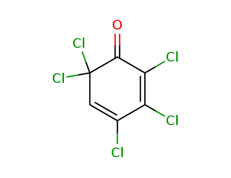 Molecular Structure of 25108-10-5 (2,3,4,6,6-pentachloro-2,4-cyclohexadienone)
