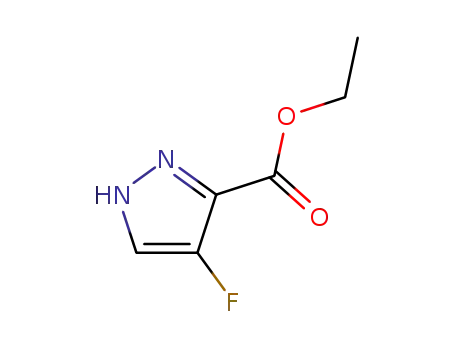 Molecular Structure of 221300-34-1 (1H-Pyrazole-3-carboxylicacid,4-fluoro-,ethylester(9CI))