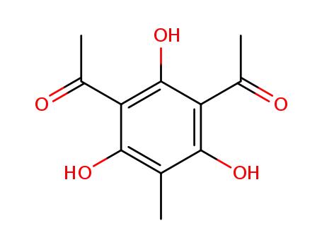 Molecular Structure of 2999-42-0 (1,1’-(2,4,6-trihydroxy-5-methyl-1,3-phenylene)di(ethan-1-one))