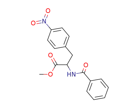 Molecular Structure of 669775-21-7 (Phenylalanine, N-benzoyl-4-nitro-, methyl ester)