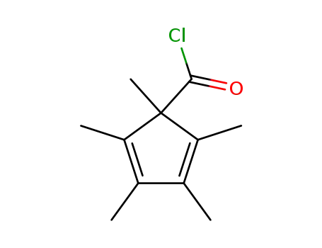 Molecular Structure of 108561-47-3 (2,4-Cyclopentadiene-1-carbonyl chloride, 1,2,3,4,5-pentamethyl- (9CI))