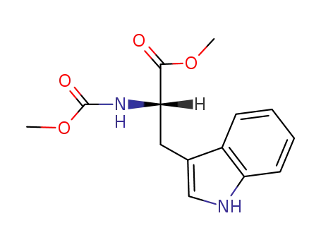 Molecular Structure of 79631-04-2 (D-Tryptophan,N-(methoxycarbonyl)-, methyl ester)