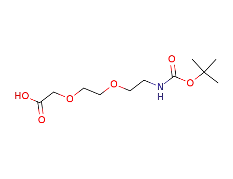 Molecular Structure of 108466-89-3 (3,8,11-Trioxa-5-azatridecan-13-oic acid, 2,2-diMethyl-4-oxo-)
