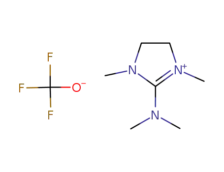 Molecular Structure of 1006904-71-7 (2-(dimethylamino)-1,3-dimethylimidazolidin-2-ylium trifluoromethanolate)