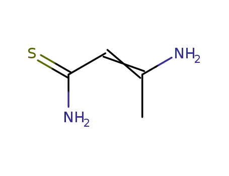 Molecular Structure of 62069-87-8 (3-AMINO-2-BUTENETHIOAMIDE, 98)