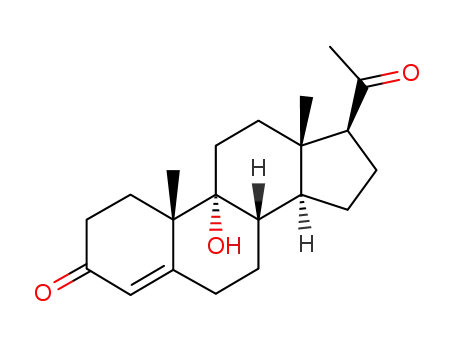 Molecular Structure of 15981-54-1 (9α-Hydroxyprogesterone)