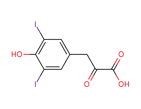Molecular Structure of 780-00-7 (3,5-DIIODO-4-HYDROXYPHENYLPYRUVIC ACID)