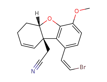 Z-[1-(2-bromovinyl)-4-methoxy-6,7-dihydro-5aH-dibenzofuran-9a-yl]acetonitrile