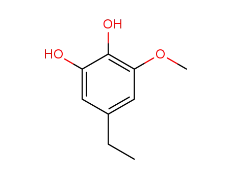 Molecular Structure of 7452-04-2 (5-ethyl-3-methoxybenzene-1,2-diol)