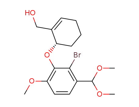 Molecular Structure of 482374-40-3 ([6-(2-bromo-3-dimethoxymethyl-6-methoxyphenoxy)cyclohex-1-enyl]methanol)