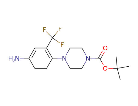 Molecular Structure of 193902-87-3 (4-(4-AMINO-2-TRIFLUOROMETHYL-PHENYL)-PIPERAZINE-1-CARBOXYLIC ACID TERT-BUTYL ESTER)