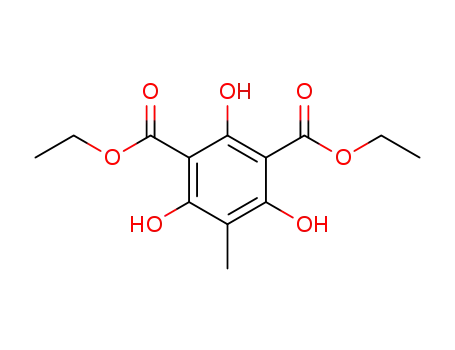 Molecular Structure of 63458-83-3 (1,3-Benzenedicarboxylic acid, 2,4,6-trihydroxy-5-methyl-, diethyl ester)