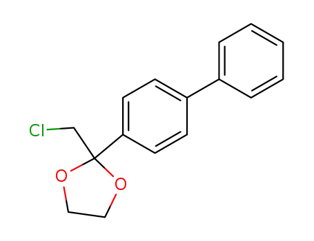 Molecular Structure of 3418-30-2 (2-Chlormethyl-2-<biphenylyl-(4)>-<1.3>dioxolan)