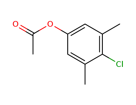 Molecular Structure of 22012-58-4 (4-chloro-3, 5, dimethyl phenyl acetate)