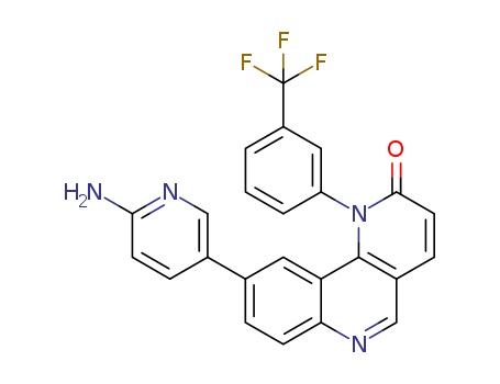 Benzo[h]-1,6-naphthyridin-2(1H)-one, 9-(6-amino-3-pyridinyl)-1-[3-(trifluoromethyl)phenyl]-