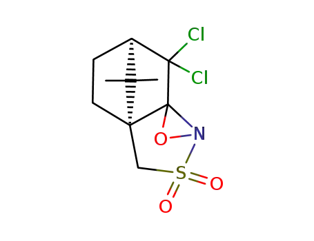 Molecular Structure of 139628-16-3 ((-)-(8,8-DICHLOROCAMPHORYLSULFONYL)OXAZIRIDINE)