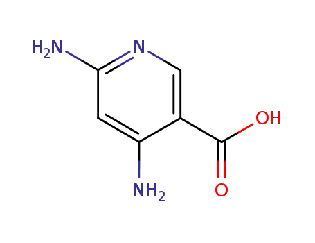 Molecular Structure of 75776-48-6 (3-Pyridinecarboxylicacid,4,6-diamino-(9CI))