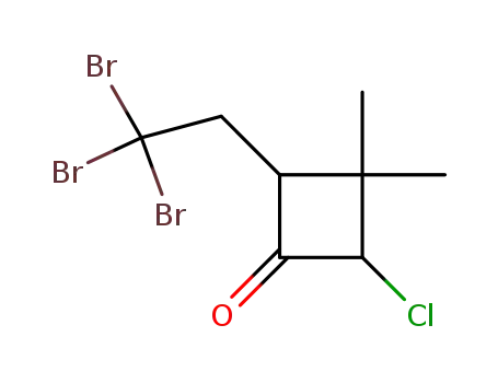 Molecular Structure of 71160-52-6 (Cyclobutanone, 2-chloro-3,3-dimethyl-4-(2,2,2-tribromoethyl)-)