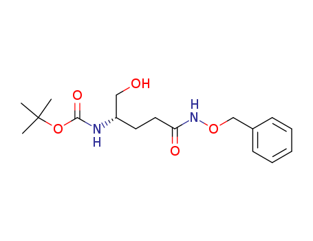 Carbamic acid,  [1-(hydroxymethyl)-4-oxo-4-[(phenylmethoxy)amino]butyl]-,  1,1-dimethylethyl ester, (S)-