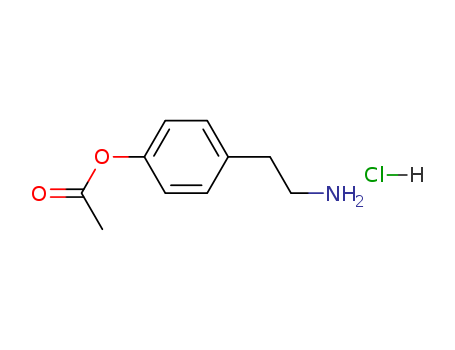 4-(2-aminoethyl)phenyl acetate hydrochloride (1:1)