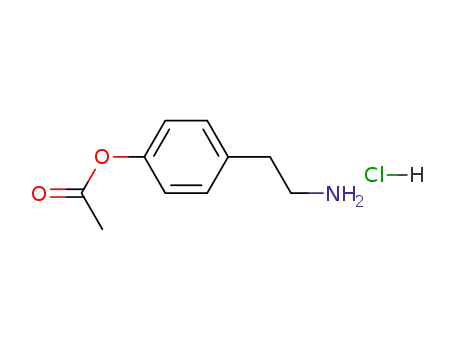 4-(2-aminoethyl)phenyl acetate hydrochloride (1:1)