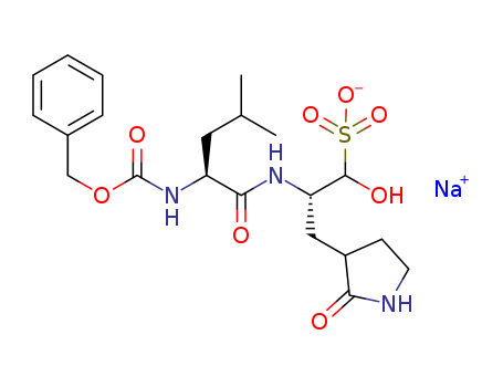 sodium (2S)-2-((S)-2-(((benzyloxy)carbonyl)amino)-4-methylpentanamido)-1-hydroxy-3-(2-oxopyrrolidin-3-yl)propane-1-sulfonate