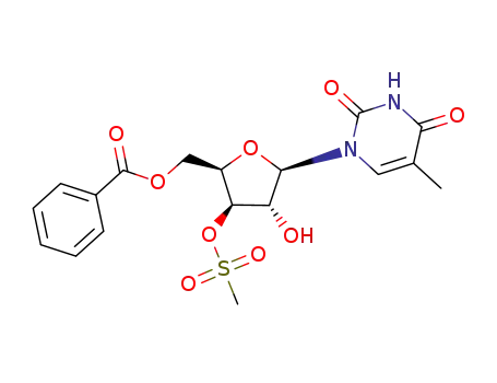 1-(5-O-benzoyl-3-O-mesyl-β-D-xylofuranosyl)thymine