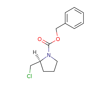 Molecular Structure of 61350-66-1 ((S)-1-N-CBZ-2-CHLOROMETHYL-PYRROLIDINE)