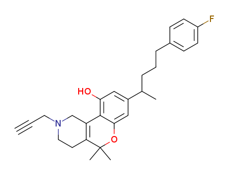 2H-[1]Benzopyrano[4,3-c]pyridin-10-ol,8-[4-(4-fluorophenyl)-1-methylbutyl]-1,3,4,5-tetrahydro-5,5-dimethyl-2-(2-propyn-1-yl)-