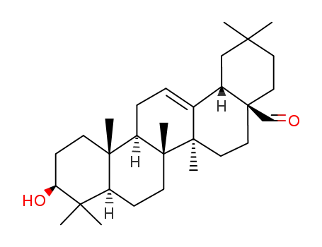 Molecular Structure of 17020-22-3 (3β-Hydroxyolean-12-en-28-al)