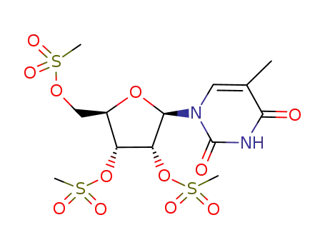 2′,3′,5′-tris(methanesulfonyl)-5-methyluridine