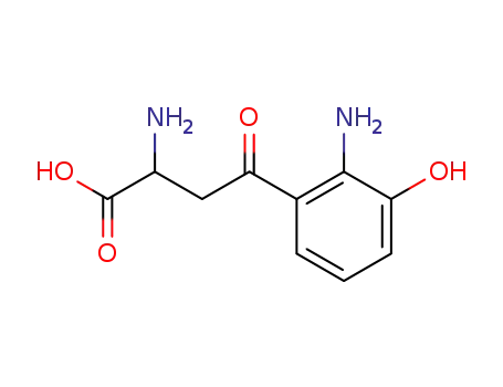 Molecular Structure of 484-78-6 (2-amino-4-(2-amino-3-hydroxyphenyl)-4-oxobutanoic acid)