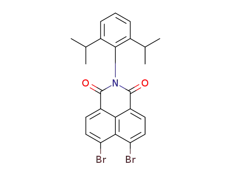 Molecular Structure of 1246857-77-1 (N-(2,6-diisopropylphenyl)-4,5-dibromonaphthalene-1,8-dicarboximide)