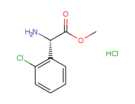 Molecular Structure of 212838-70-5 (D-(-)-2-CHLOROPHENYLGLYCINE METHYL ESTER HCL)