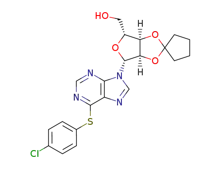 Inosine, 6-S-(4-chlorophenyl)-2',3'-O-cyclopentylidene-6-thio-