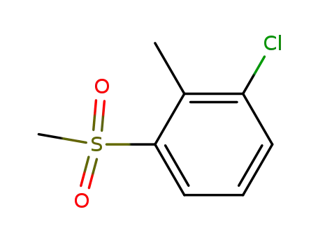 Molecular Structure of 82961-57-7 (3-Chloro-2-methylphenyl methyl sulphone)