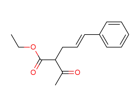 Molecular Structure of 108400-97-1 (ETHYL (E)-2-ACETYL-5-PHENYL-4-PENTENOATE)