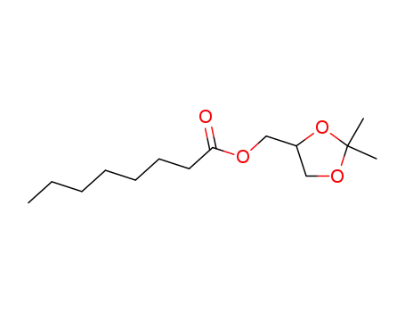 Molecular Structure of 115228-29-0 ((2,2-dimethyl-1,3-dioxolane-4-yl)methyl caprylate)