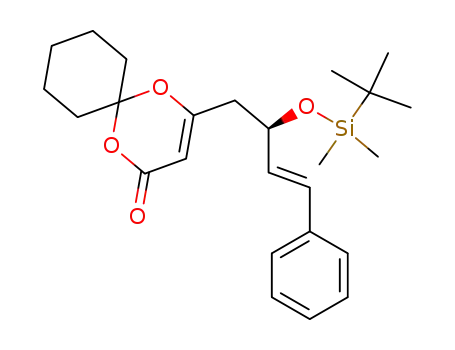 4-[(E)-(R)-2-(tert-Butyl-dimethyl-silanyloxy)-4-phenyl-but-3-enyl]-1,5-dioxa-spiro[5.5]undec-3-en-2-one