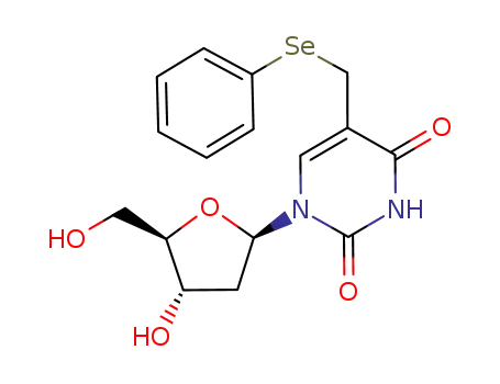 Molecular Structure of 825649-02-3 (Thymidine, a-(phenylseleno)-)