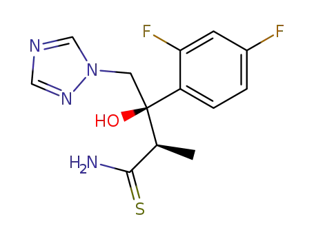 Molecular Structure of 170863-34-0 ((2R,3R)-3-(2,4-Difluorophenyl)-3-hydroxy-2-Methyl-4-(1H-1,2,4-triazol-1-yl)thiobutyraMide)