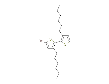 Molecular Structure of 154717-20-1 (5-bromo-3,3'-dihexyl-2,2'-bithiophene)