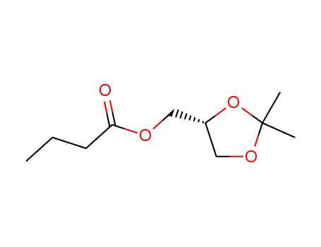 Molecular Structure of 57415-99-3 (Butanoic acid, [(4R)-2,2-dimethyl-1,3-dioxolan-4-yl]methyl ester)