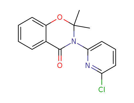 Molecular Structure of 74405-06-4 (3-(6-Chloro-pyridin-2-yl)-2,2-dimethyl-2,3-dihydro-benzo[e][1,3]oxazin-4-one)