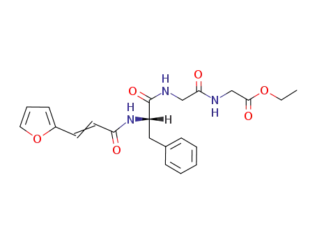 Molecular Structure of 103972-53-8 (N<sup>α</sup>-furylacryloylphenylalanylglycylglycine ethyl ester)