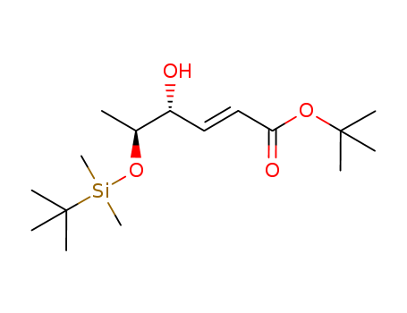 2-Hexenoic acid, 5-[[(1,1-dimethylethyl)dimethylsilyl]oxy]-4-hydroxy-, 1,1-dimethylethyl ester, (2E,4R,5S)-