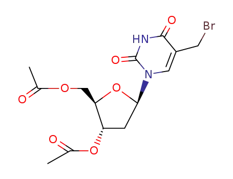 Molecular Structure of 58589-18-7 (Thymidine, a-bromo-, 3',5'-diacetate)