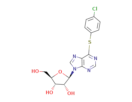 Molecular Structure of 132089-81-7 (6-S-(4-Chlorophenyl)-6-thio-inosine)