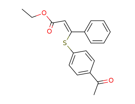 Molecular Structure of 128671-32-9 (Ethyl (Z)-3-(4-acetylphenylthio)cinnamate)